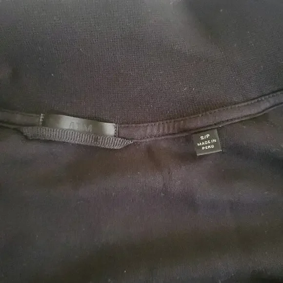 ATM Anthony Thomas Melillo Piped French Terry Track Jacket black S Quiet Luxury - Picture 12 of 13